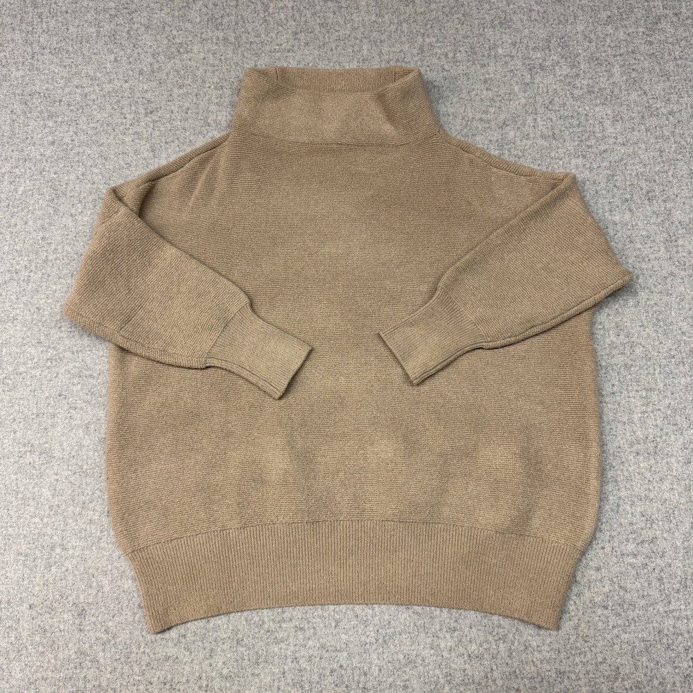 VICI | Mock Neck Sweater | Small | Tan | Ribbed Dolman Sleeve WT456S Knit Top